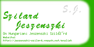 szilard jeszenszki business card